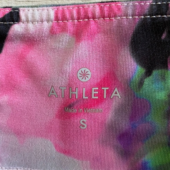 Athleta Multi-Colored Capri Floral Print Athletic Leggings Size Small - Picture 5 of 12